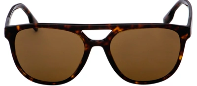 Shop Burberry Be 4302 300283 Aviator Polarized Sunglasses In Brown