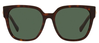 Shop Valentino Va 4111 500271 Oversized Square Sunglasses In Green
