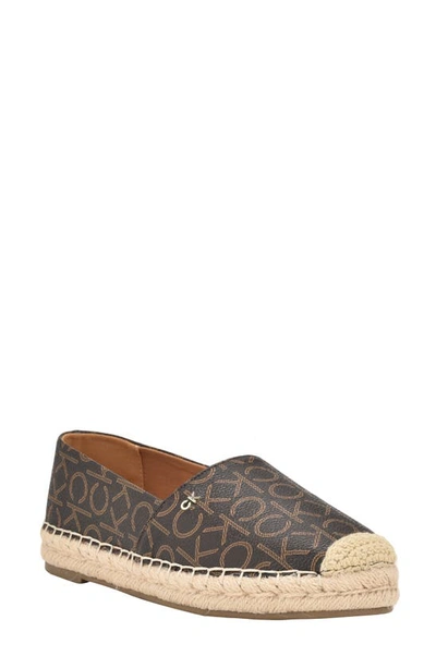 Calvin Klein Popular Espadrille Flat In Brown