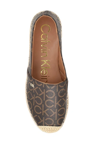 Calvin Klein Popular Espadrille Flat In Brown