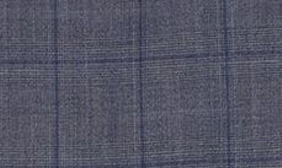 Shop English Laundry Plaid Two Button Peak Lapel Trim Fit Wool Blend Suit In Blue