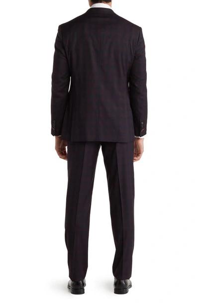 English Laundry Trim Fit Plaid Suit In Blue