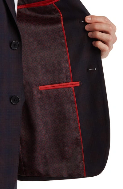 English Laundry Trim Fit Plaid Suit In Blue
