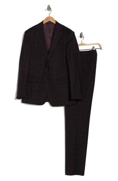 English Laundry Trim Fit Plaid Suit In Blue