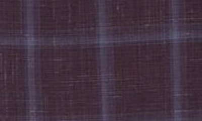 English Laundry Trim Fit Check Wool Blend Suit In Purple