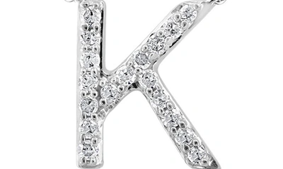 Effy Sterling Silver Pavé Diamond Initial Pendant Necklace In White-k