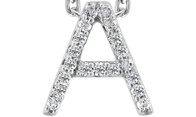 Effy Sterling Silver Pavé Diamond Initial Pendant Necklace In White-a