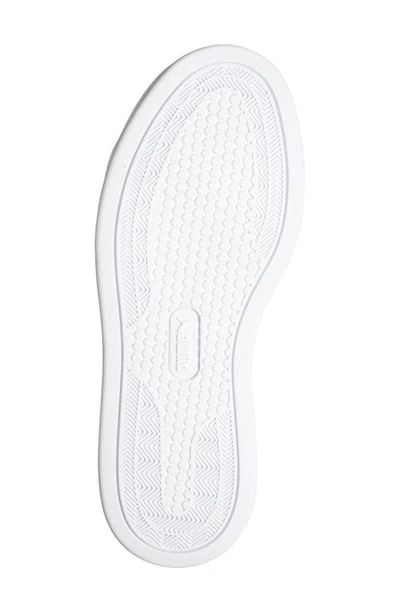 Puma Smash V3 Snake Embossed Leather Platform Sneaker In  White- Silver