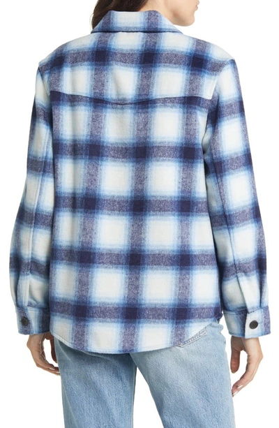 Rails Tripp Plaid Button Down Shirt Jacket In Azure Sapphire