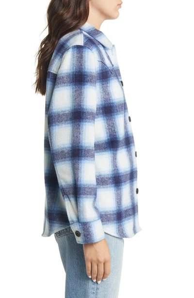 Rails Tripp Plaid Button Down Shirt Jacket In Azure Sapphire