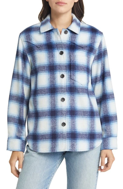 Rails Tripp Plaid Button Down Shirt Jacket In Azure Sapphire