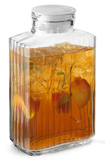 Joyjolt Glass Pitcher With Plastic Lid In Clear