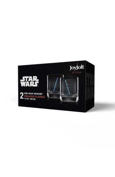 Shop Joyjolt Set Of 2 Star Wars™ Obi-wan Kenobi™ Rocks Glass In Clear/ Blue