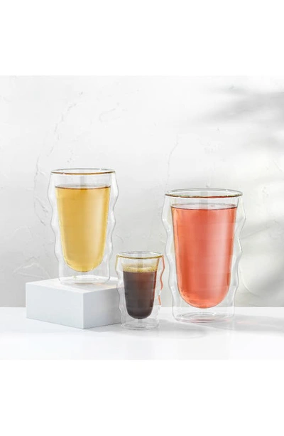 Joyjolt Set Of 2 Double Wall Flux Tumbler In Clear