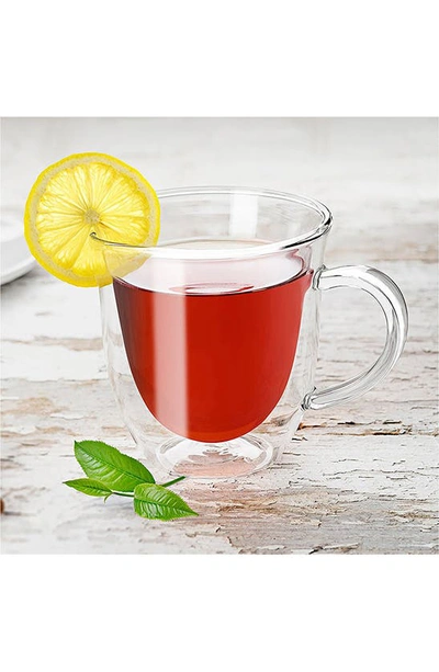 Joyjolt Serene Drinking Mugs In Clear