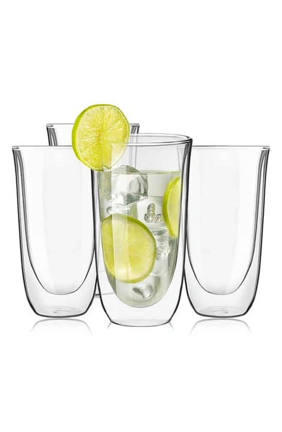 Shop Joyjolt Set Of 4 In Clear