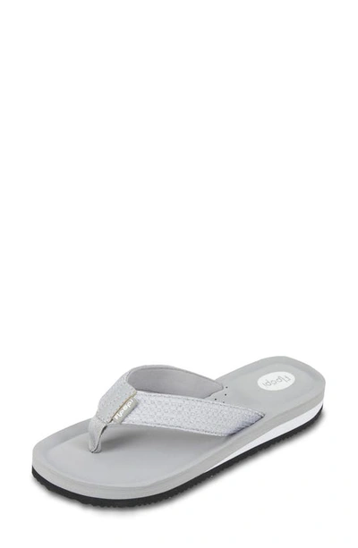 Shop Floopi Sofia Sparkly Flip Flop In Grey