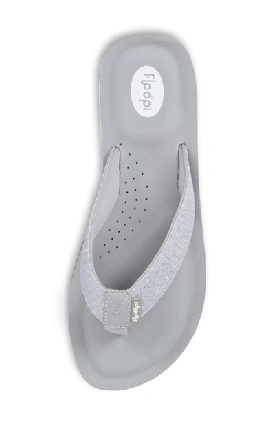 Shop Floopi Sofia Sparkly Flip Flop In Grey