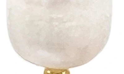 Shop Adornia Freshwater Pearl Drop Cable Water Resistant Hoop Earrings In White