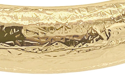 Shop Adornia Textured Bangle Bracelet In Gold