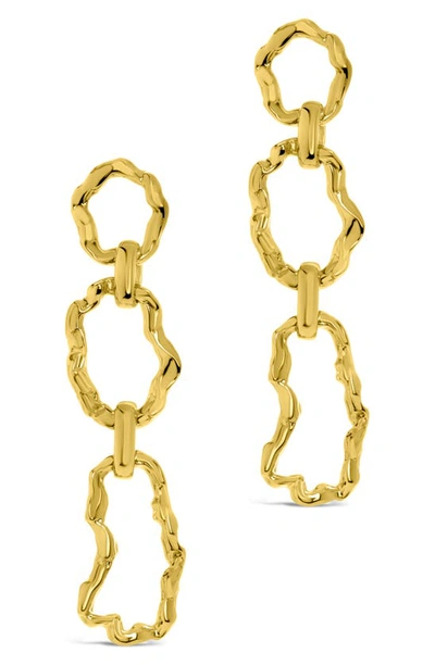 Sterling Forever Ira Drop Earrings In Gold