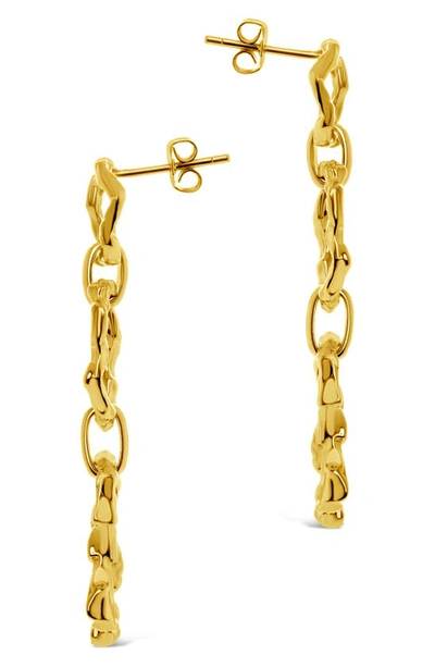 Sterling Forever Ira Drop Earrings In Gold