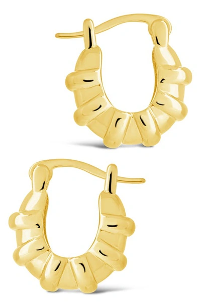 Sterling Forever Abigail Huggie Hoop Earrings In Gold