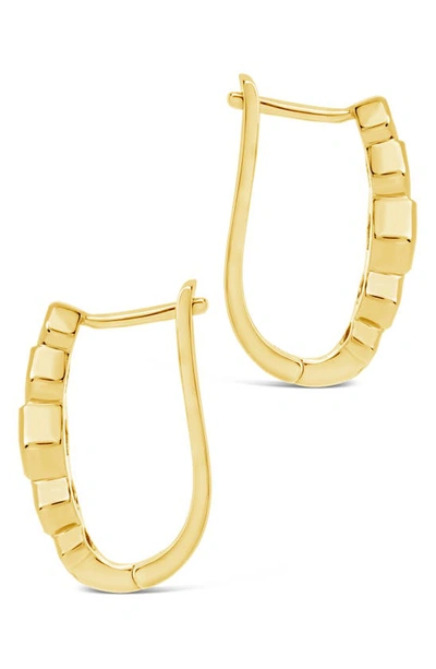 Shop Sterling Forever Gia Cz Latch Hoop Earrings In Gold