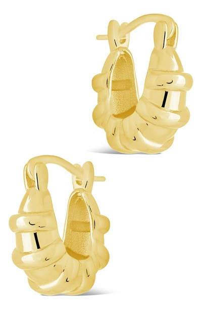Sterling Forever Abigail Huggie Hoop Earrings In Gold