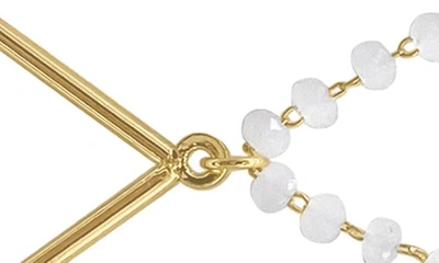 Shop Adornia Mixed Media Octagon Pendant Necklace In White