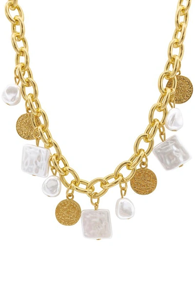 Shop Adornia Oval Link Chain Necklace In White