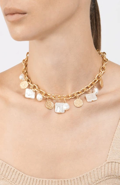 Shop Adornia Oval Link Chain Necklace In White