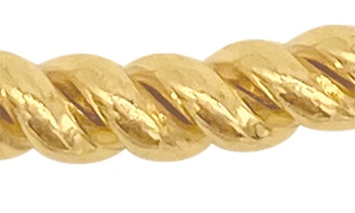 Adornia 14k Gold-plated Rope-look Bangle Bracelet In Gold