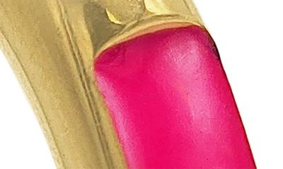 Shop Adornia Water Resistant Enamel Hoop Earrings In Pink