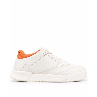 Shop Heron Preston Leather Sneakers In White