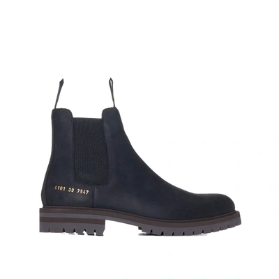 Shop Common Projects Leather Chelsea Boots In Black
