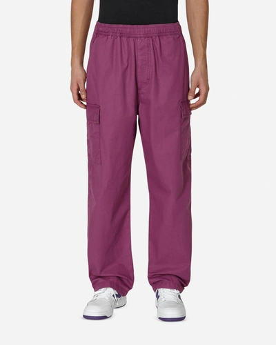 Shop Stussy Ripstop Cargo Beach Pants In Purple