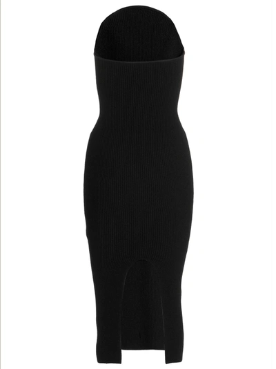 Shop Khaite 'rumer' Midi Dress In Black
