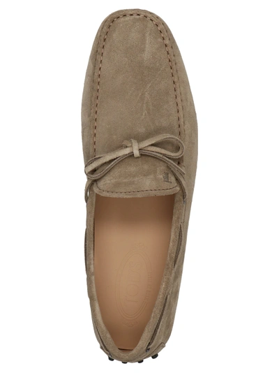 Shop Tod's 'driver' Loafers In Beige