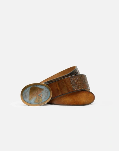 Shop Marketplace 70s Mushroom And Hawaii Belt In Brown