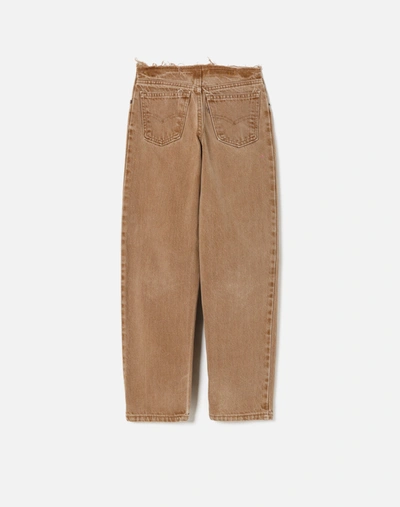 Shop Marketplace 80s Levi's Raw Waist Kids Jeans In Brown