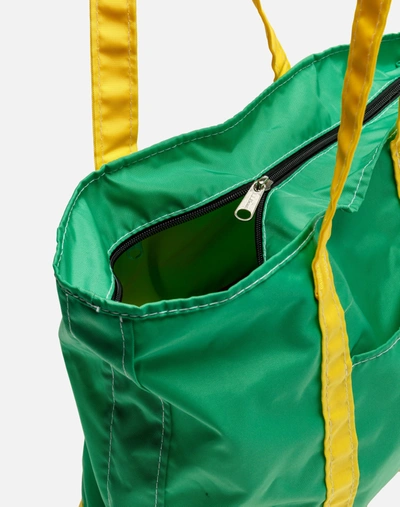 Marketplace 80s Ll Bean Zip Top Nylon Tote Bag -#44 In Green
