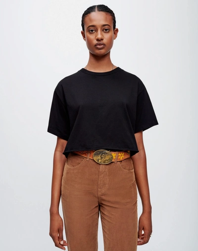 Shop Hanes 90s Cropped Easy Tee In Black
