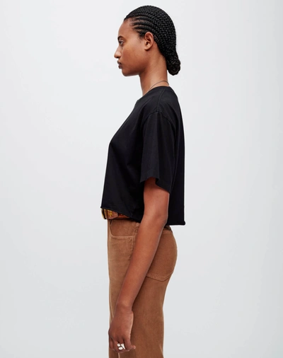 Shop Hanes 90s Cropped Easy Tee In Black