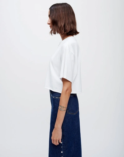 Shop Hanes 90s Cropped Easy Tee In Optic White