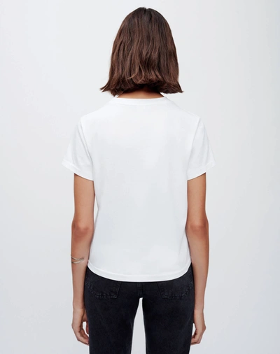 Shop Re/done Classic " Spiral" Tee In Optic White