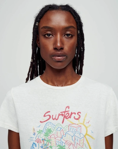 Shop Re/done Classic "surfer's Paradise" Tee In Vintage White