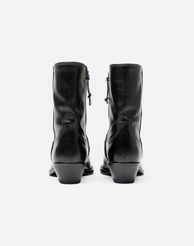 Shop Re/done Western Boot In Black Leather