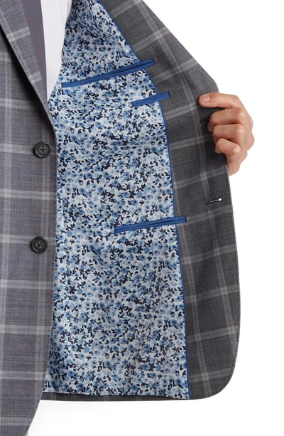 English Laundry Trim Fit Windowpane Wool Blend Suit In Gray