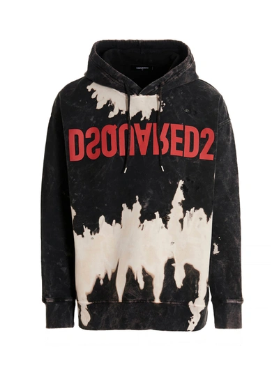 Shop Dsquared2 'd2 Reverse T&d' Hoodie In White/black